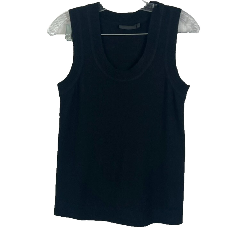 Donna Karan Tank Top New York Women's Size M Sleeveless Deep Scoop-Neck Cashmere